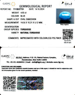 Load image into Gallery viewer, 4.93/CT Natural Turquoise With Govt. Lab Certificate-1221