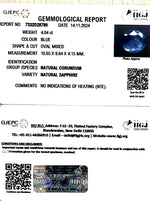 Load image into Gallery viewer, 4.04/CT Natural Blue Sapphire with Govt Lab Certificate-8991