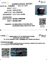 Load image into Gallery viewer, 5.61/CT Natural Cabochon Ruby with Govt. Lab Certificate-1665