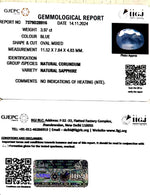 Load image into Gallery viewer, 3.97/CT Natural Blue Sapphire with Govt Lab Certificate-6771