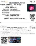 Load image into Gallery viewer, 6.74/CT Natural Star Ruby with Govt. Lab Certificate-5661