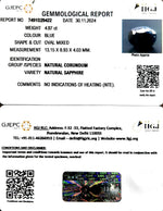 Load image into Gallery viewer, 4.87/CT Natural Blue Sapphire with Govt Lab Certificate-2331