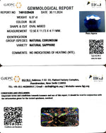 Load image into Gallery viewer, 6.37/CT Natural Blue Sapphire with Govt Lab Certificate-2331