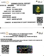 Load image into Gallery viewer, 4.59/CT Natural Apatite Cat's Eye with Govt. Lab certificate-1221