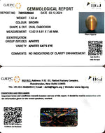Load image into Gallery viewer, 7.63/CT Natural Apatite Cat's Eye with Govt. Lab certificate-1221