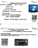 Load image into Gallery viewer, 6.61/CT Natural Blue Sapphire with Govt Lab Certificate-34410