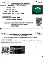 Load image into Gallery viewer, 7.55/CT Natural Panna Stone with Govt. Lab Certificate-8991