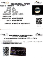 Load image into Gallery viewer, 3.00/CT Natural Yellow Sapphire With Govt Lab Certificate