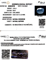 Load image into Gallery viewer, 2.05/CT Natural Blue Sapphire With Govt Lab Certificate