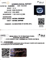 Load image into Gallery viewer, 7.61/CT Natural White Sapphire with Govt Lab Certificate-8144D32834