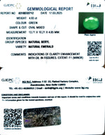 Load image into Gallery viewer, 4.93/CT Natural Panna Stone with Govt. Lab Certificate