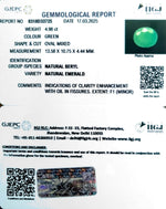 Load image into Gallery viewer, 4.98/CT Natural Panna Stone with Govt. Lab Certificate
