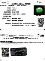 Load image into Gallery viewer, 11.15/CT Natural Panna Stone with Govt. Lab Certificate (1221)