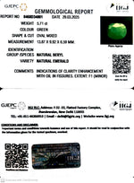 Load image into Gallery viewer, 5.71/CT Natural Panna Stone with Govt. Lab Certificate