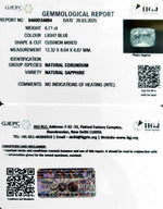 Load image into Gallery viewer, 6.71/CT Natural Blue Sapphire With Govt Lab Certificate