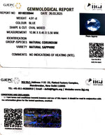 Load image into Gallery viewer, 4.91/CT Natural Blue Sapphire With Govt Lab Certificate