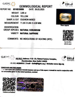Load image into Gallery viewer, 3.89/CT Natural Yellow Sapphire With Govt Lab Certificate