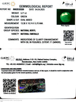 Load image into Gallery viewer, 5.71/CT Natural Panna Stone with Govt. Lab Certificate