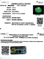Load image into Gallery viewer, 4.76/CT Natural Panna Stone with Govt. Lab Certificate