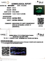 Load image into Gallery viewer, 6.58/CT Natural Panna Stone with Govt. Lab Certificate (34410)