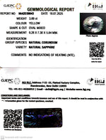 Load image into Gallery viewer, 3.89/CT Natural Yellow Sapphire With Govt Lab Certificate (89910)