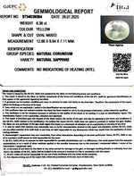 Load image into Gallery viewer, 8.38/CT Natural Yellow Sapphire With Govt Lab Certificate (16650)
