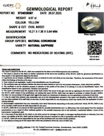 Load image into Gallery viewer, 4.07/CT Natural Yellow Sapphire With Govt Lab Certificate (16650)