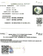 Load image into Gallery viewer, 4.93/CT Natural Yellow Sapphire With Govt Lab Certificate (45510)