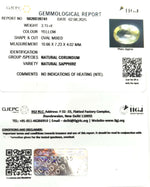 Load image into Gallery viewer, 3.15/CT Natural Yellow Sapphire With Govt Lab Certificate (34410)