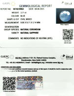 Load image into Gallery viewer, 3.71/CT Natural Blue Sapphire with Govt Lab Certificate (6771)