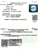 Load image into Gallery viewer, 3.76/CT Natural Blue Sapphire with Govt Lab Certificate (8991)