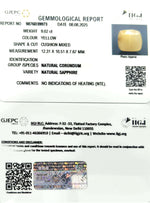Load image into Gallery viewer, 9.02/CT Natural Yellow Sapphire With Govt Lab Certificate (1221)