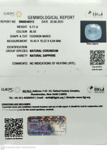 Load image into Gallery viewer, 6.72/CT Natural Blue Sapphire with Govt Lab Certificate (6771)