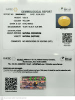 Load image into Gallery viewer, 4.05/CT Natural Yellow Sapphire With Govt Lab Certificate (1221)
