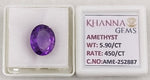 Load image into Gallery viewer, 5.90/CT Natural Amethyst Gemstone with Govt. Lab Certificate