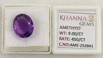 Load image into Gallery viewer, 9.00/CT Natural Amethyst Gemstone with Govt. Lab Certificate