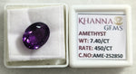 Load image into Gallery viewer, 7.40/CT Natural Amethyst Gemstone with Govt. Lab Certificate