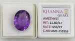 Load image into Gallery viewer, 11.80/CT Natural Amethyst Gemstone with Govt. Lab Certificate