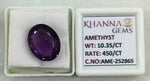 Load image into Gallery viewer, 10.35/CT Natural Amethyst Gemstone with Govt. Lab Certificate