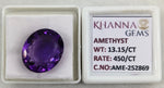 Load image into Gallery viewer, 13.15/CT Natural Amethyst Gemstone with Govt. Lab Certificate