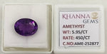 Load image into Gallery viewer, 5.95/CT Natural Amethyst Gemstone with Govt. Lab Certificate
