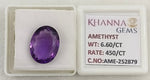 Load image into Gallery viewer, 6.60/CT Natural Amethyst Gemstone with Govt. Lab Certificate