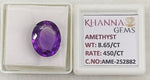 Load image into Gallery viewer, 8.65/CT Natural Amethyst Gemstone with Govt. Lab Certificate