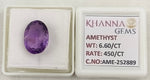 Load image into Gallery viewer, 6.60/CT Natural Amethyst Gemstone with Govt. Lab Certificate