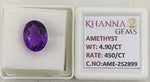 Load image into Gallery viewer, 4.90/CT Natural Amethyst Gemstone with Govt. Lab Certificate