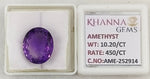 Load image into Gallery viewer, 10.20/CT Natural Amethyst Gemstone with Govt. Lab Certificate