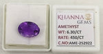 Load image into Gallery viewer, 6.30/CT Natural Amethyst Gemstone with Govt. Lab Certificate