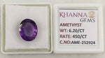 Load image into Gallery viewer, 6.20/CT Natural Amethyst Gemstone with Govt. Lab Certificate