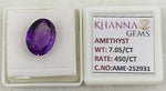 Load image into Gallery viewer, 7.05/CT Natural Amethyst Gemstone with Govt. Lab Certificate