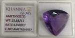 Load image into Gallery viewer, 15.65/CT Natural Amethyst Gemstone with Govt. Lab Certificate